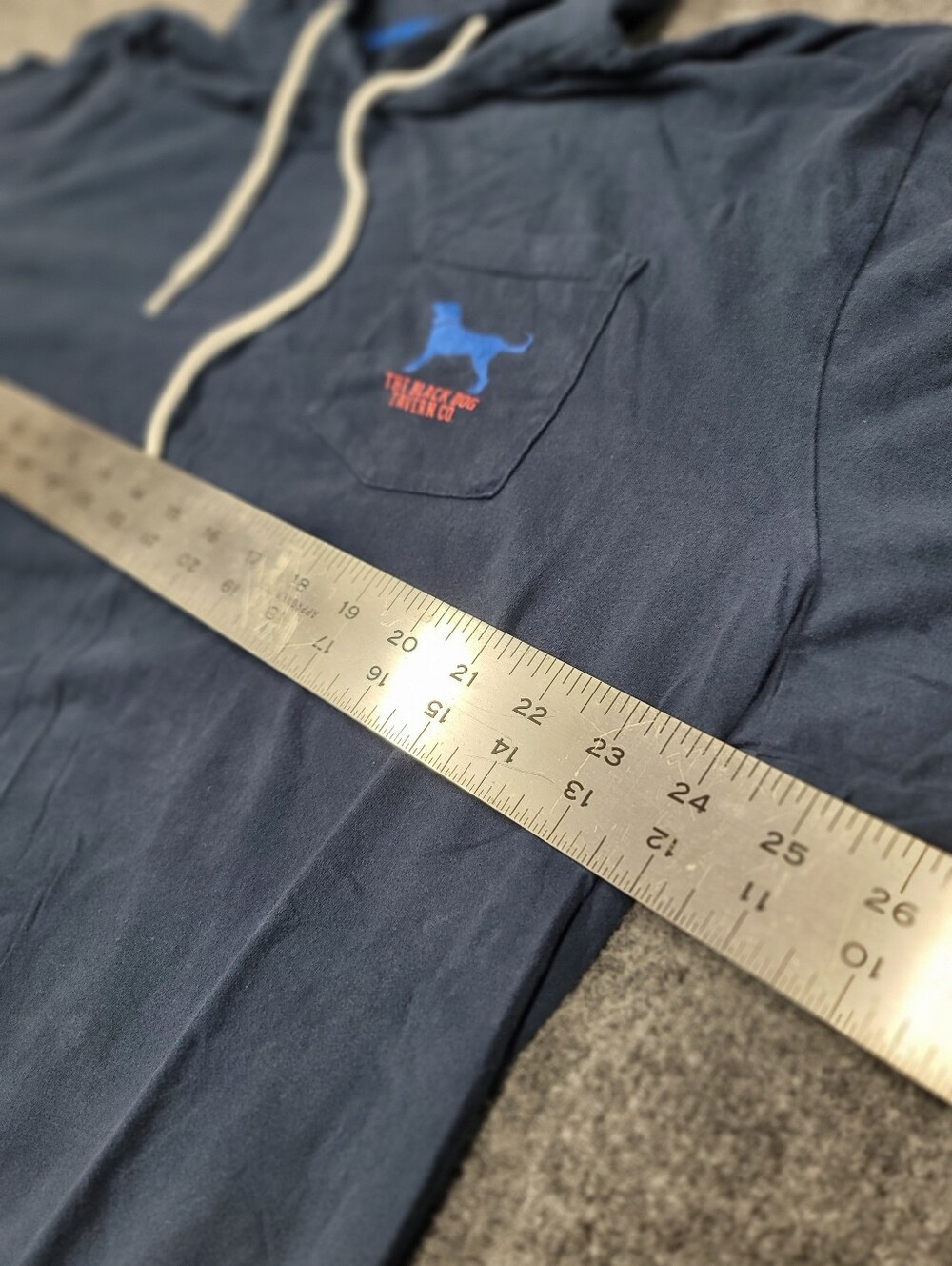 Mens Black Dog Tavern Company Light Weight Hoodie Blue Size XXL - Picture 5 of 10